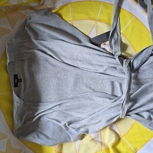 NWT - Mossimo Gray Short Sleeve Wrap/Cardigan with front Pockets  in 2XL